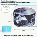 3FT Moon Base Print Bean Bag Chair for Kids Teens,Memory Foam Removable Washable Bean Bag Cover,Stuffed Animal Toy Storage, Space Decor for Bedroom Playroom Dorm Bean Bag Sofa