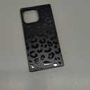 Jmltech for iPhone 16 Pro Max Case Cheeah Leopard Women Rectangle Edge Retro Vintage Protective Drop Protection Phone Cases for iPhone 16 Pro Max Black