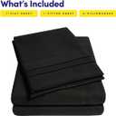 1500 Supreme Collection King Sheet Sets Black - Luxury Hotel Bed Sheets and Pillowcase Set for King Mattress - Extra Soft, Elastic Corner Straps, Deep Pocket Sheets, King Black