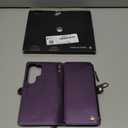 Defencase for Samsung Galaxy S26 Ultra Magnetic Wallet Case Compatible with Magsafe with RFID Blocking Zipper & Card Holder Women, PU Leather Detachable Phone Case for Galaxy S26 Ultra 6.9", Purple