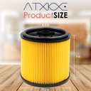 VCFS Replacement Filter for Vacmaster 5-16 Gallon Standard Cartidge Filter and RetainerAlso fit for shopvac 5-20 Gallon