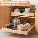 Sintuff 4 Pack Wooden Pull out Tray Cabinet Organizer Gentle Close Roll out Shelves for Kitchen Cabinets Fully Assembled Slide Pantry Shelves (24'' X 21'')