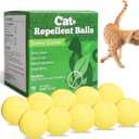 Natural Peppermint Cat Repellent Balls, Outdoor & Indoor Cat Deterrent to Protect Gardens, Keep Cats and Dogs Out of Patio and Yard, 10 Packs