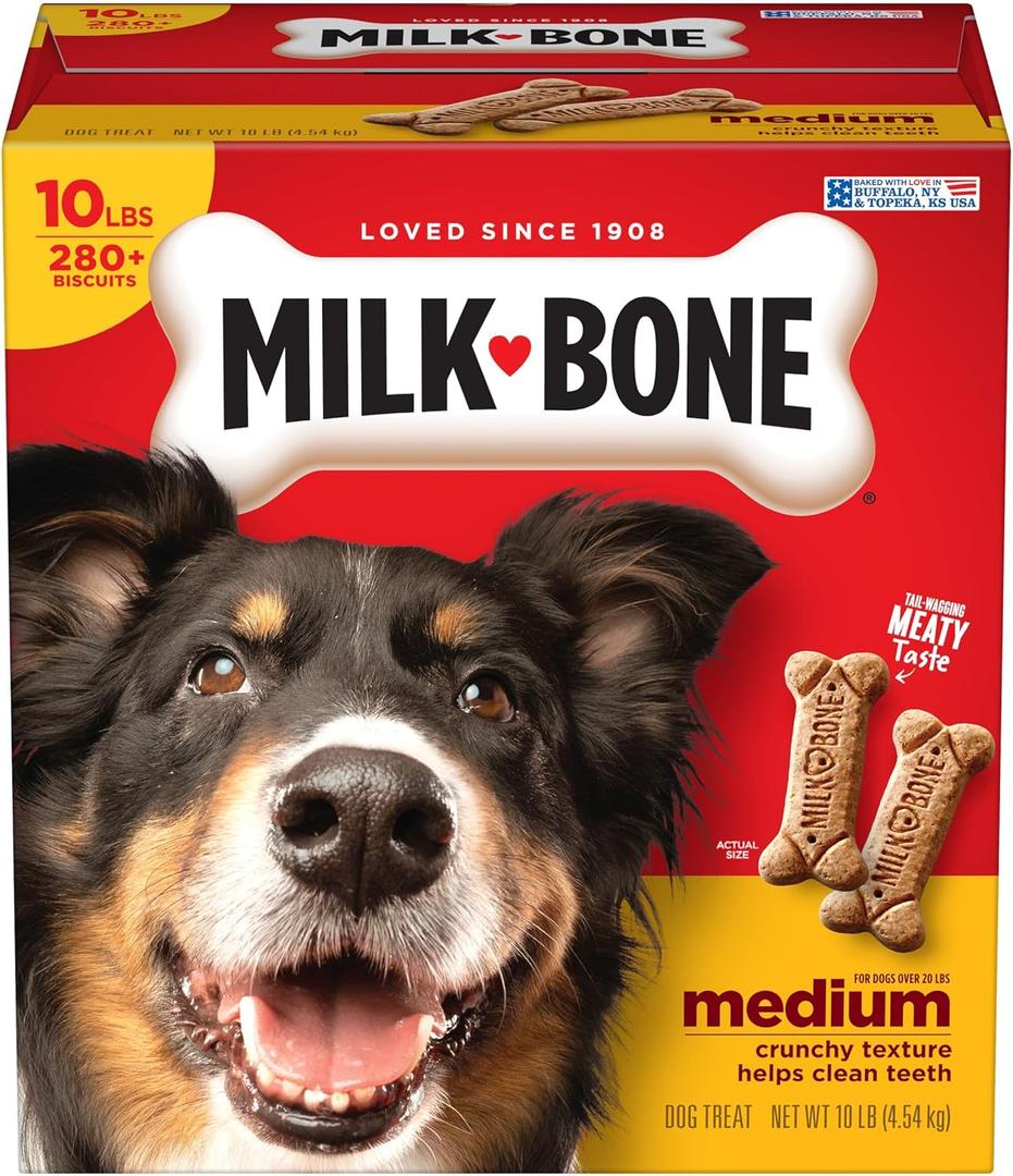 Milk-Bone Original Dog Treats Biscuits for Medium Dogs, 10 Pound, BB 08/11/2026