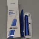 Aquasonic Vibe Series Ultra-Whitening Toothbrush  ADA Accepted Electric Toothbrush - 8 Brush Heads & Travel Case  40,000 VPM Motor & Wireless Charging - 4 Modes w Smart Timer  Sapphire Blue