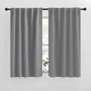 NICETOWN Blackout Curtain Panels for Living Room - (Silver Grey Color) 42x50 inch, 2 Panels Set, Room Darkening Blackout Drapes for Window (42"W x 50"L (Pack of 2))