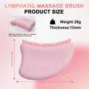 2 x Silicone Face Lymphatic Brush  Ultra Soft Drainage Tool for Puffiness & Contour, Gentle for Daily Use & Sensitive Skin Friendly (1)