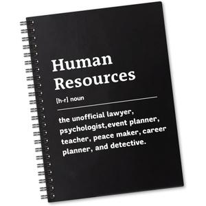 Human Resources Definition 160 Blank Pages Spiral Notebook, Funny Notebook Gift for Human Resources HR Manager, HR Appreciation Gift, Recruiter Gift, HR Coworker Gift
