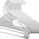 1InTheHome Standard Plastic Hangers, Everyday Tubular Clothes Hangers, Hanger (30 Pack)