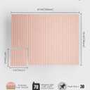 Bumusty Large Cork Board Alternative-48 x 36" Felt Bulletin Board Tiles, with 30 Pushpins, 70 Adhesive Tabs, Fine-Stripe 12-Pack, Cork Boards for Office Push Pin Board Felt Board-Pink