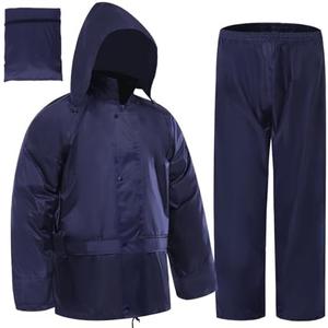 RainRider Rain Jacket Pants Suits for Men Women Waterproof Lightweight Rain Gear Workwear, 3X-L