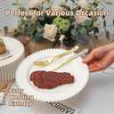 72 Pcs Party Plates Dinner Plate, 10 Inch Ivory Plastic Plate Disposable Heavy Duty,Fancy Ivory Charger Disposable Plastic Plate for Party Wedding Bridal Showers