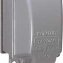 TayMac MX3200 RaynGuard Extra Duty Metal Weatherproof in-Use Cover, 1-Gang, Gray, 3.55 x 3.37 x 6.12 inches