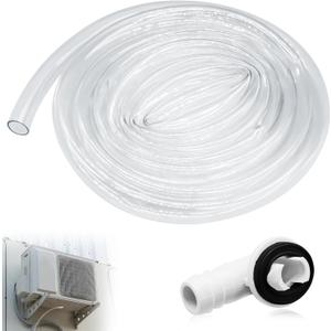 3Ft Portable Air Conditioner Drain Hose, 3/5 Inch Leakproof AC Drain Hose Kit, Universal AC Drain Hose Drain Pipe Replacement with Hose Connector and Clamp, Window Air Conditioner Unit Parts