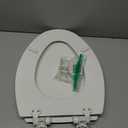 Mayfair Cassel Slow Close Toilet Seat, Easy Clean, Non Slip Premium Wood Seat, Easy Install, Made in USA, Elongated, White