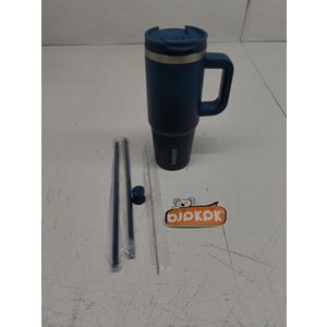 BJPKPK Tumbler With Handle And Straw 30oz Insulated Tumbler Cups With Lid Stainless Steel Travel Coffee Mug,Indigo Black