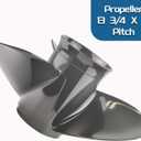 MARKGOO Propeller 765181 for OMC Johnson Evinrude V4 Outboard 40-140 HP Boat Motor Engine Parts 3 Blade Aluminum Prop 13.75X13 Pitch RH 13 Spline Tooth with Hub Kit 0765181