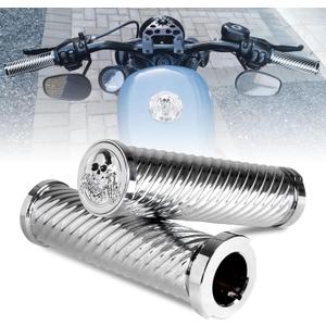 Goldfire Motorcycle Grips 1" 25mm Handlebar Hand Grips for Harley Touring Electra Glide Street Glide Road King Road Glide Softail Fat Boy Dyna FXDLS Trike