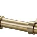 Curtain Rods for Windows 72 to 144 Inches - Aluminium Finials and Brackets - 1 Inch Decorative Window Rods - Adjustable Heavy Duty Curtain Rod - Wall & Ceiling Mounted - Antique Bronze Finish