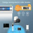 DENFOON Motorized Blinds with Remote,Automatic Blackout Shades for Windows