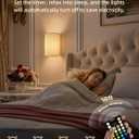 EZVALO Battery Operated Wall Sconce, Rechargeable Wall Sconces Set of Two with Remote, 3 Color & 80 RGB Wireless Wall Lights, Dimmable, Timer, Fabric Linen Shade Wall Decor for Bedroom, Living Room