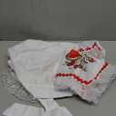 Shihanee 2 Pcs Women Garden Gnome Costume Apron Ms. Gnome Costume Apron Mushroom Cosplay Accessories for Halloween Cosplay Outfits