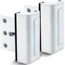 Dwell+Good Door Locks (2-Pack) - Easy To Install Aluminum Home Security Door Locks for Front Door - Child Proof Door Lock for Kids Safety- Withstand 800 lbs of Force & Tamper Proof Top Door Lock Latch (White)