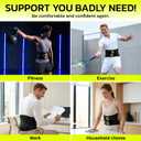 aoFIT Back Brace for Lower Back Pain Relief with 360-Degree Biochemical Hug Support, Back Support Belt for Men and Women, Soft Breathable Fabric Lumbar Support for Herniated Disc, Sciatica 3XL