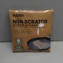 AIDEA Sponges Non Scratch, 6Count, Natural Sponge for Non Stick Cookware, Sponges Kitchen, Cellulose Scrub Sponge for Dishes, Cleaning Power for Kitchen, Bathroom, Household (Brown)