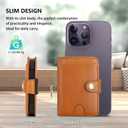 nuoku Mens Wallet, Credit Card Holder for Men, Bifold RFID Blocking Aluminum Slim Wallet for Men with Cash Strap (Brown)