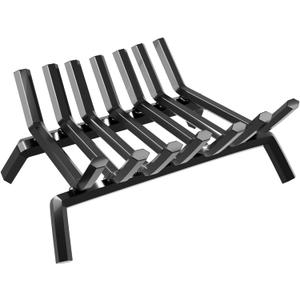 AMAGABELI GARDEN & HOME Fireplace Log Grate 30 inch Wrought Iron Fire Place Grates Heavy Duty Solid Steel Indoor Chimney Hearth 3/4" Bar Outdoor Firepit Wood Stove Firewood Burning Rack Holder