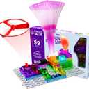 E-Blox Building Blocks STEM Circuit Kit, 59 Projects, Build Your Own Fan Launch Light Show, Science Projects, Birthday Gift, Boys, Girls, 8+