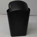 4.5 Gallon Plastic Swing-Top Trash Can, Garbage Can with Swing Lid, Black
