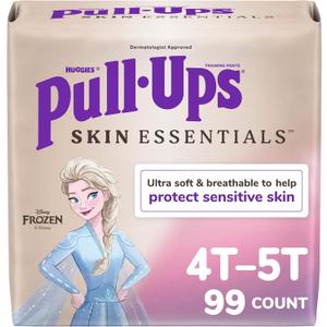 Pull-Ups Girls' Skin Essentials Potty Training Pants, Training Underwear, 4T-5T (38-50 lbs), 99 Ct (3 Packs of 33)