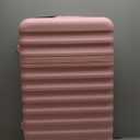 Kono Expandable 28 Inch Large Checked Luggage: ABS+PC Hardside Trolley Travel Case - Hard Shell Suitcase with TSA Lock, Cream/Pink