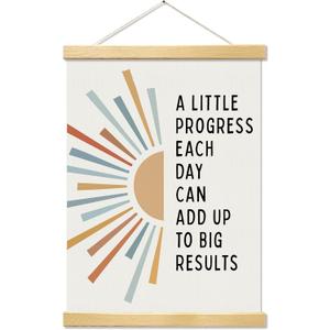 YUISLE Postive Affirmations Wall Decor, Motivational Mental Health Poster Framed Art, Boho Classroom Decor, Inspirational Office Wall Art for Therapy Counseling Office, 12x16 In-A05 