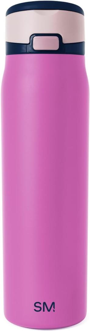 Simple Modern Mesa Loop Water Bottle with Covered Straw and Handle | 30oz Cup Holder Friendly Insulated Stainless Steel Bottles for Travel, Sports and School | Fuscia Mix