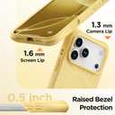 for iPhone 17 Pro Case, Compatible with MagSafe, Screen Protector +[Integrated Silicone Camera Control Button], Shockproof Protective Magnetic Case for iPhone 17 Pro 6.3", Buttercream Yellow