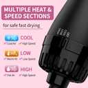 Hair Dryer Brush Blow Dryer Brush in One, Upgraded 4 in 1 Hair Dryer and Styler Volumizer with Negative Ion Anti-frizz Ceramic Titanium Barrel Hot Air Hair Straightener Brush