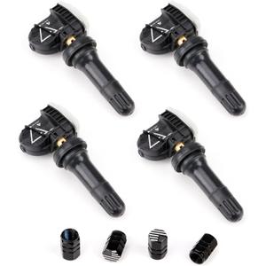 TPMS Tire Pressure Monitoring System Sensor 433MHz GM Preprogrammed 13598773 Replacement Compatible with Chevy Cadillac GMC Buick (4 Packs)