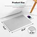 Stone Bath Mat, Dries Quickly, Non-Slip Diatomaceous Earth Bath Mats for Bathroom, Super Absorbent Stone Shower Mat, Easy to Clean, 23.5" x 15.5" Light Gray