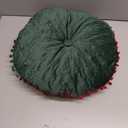 vctops Velvet Soft Round Chair Pads Cute Gradient Pom Pom Indoor Dining Chairs Cushion (Dark Green, Diameter 16")