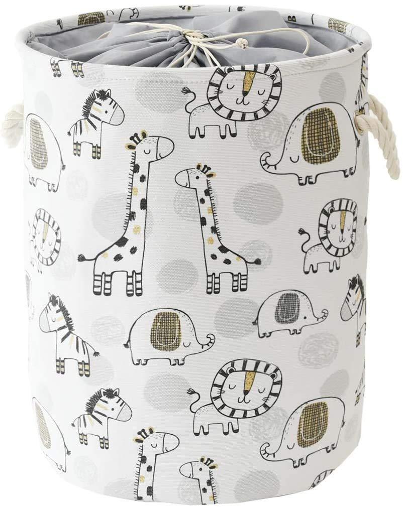 Baby Hamper Kids Laundry Basket Nursery Hamper Stuff animal Organizer,Toy Baskets Corner Stuffed Animal Storage Basket Kids Storage Basket Safari Nursery Decor Clothes Hamper for Boys, Giraffe