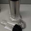 Stain Nickel Toilet Brush and HolderExtra Long Handled Toilet Brush for BathroomStainless Steel Heavy Duty Toilet Bowl Brush,Removable Inner Bowl,Deep Cleaning Dense Bristles Brush -Space Saving