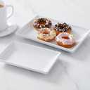 American Metalcraft MMP6 Mini Rectangle Plate, Melamine, White, 6-5/8" L, 1 Count (Pack of 1)