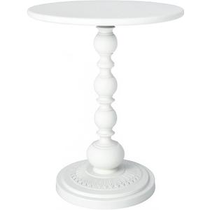 Metal Small End Table,Vintage Matte Black Round Side Table Nightstand for Bedside or Sofa,Small Accent Pedestal Table for Living Room Corners Bedroom Patio and bar (Light White)