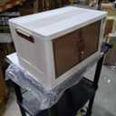 Plastic Storage Bin with Lid Clear Stackable Storage Box, Collapsible Storage Container, 11"x12"x18.5"