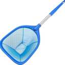 Swimming Pool Skimmer Net 26.8 inches, Leaf Rake Net with Fine Aluminum Pole for Fast Cleaning Ponds, Hot Tub, and Spas, Pool Cleaner Supplies and Accessories (Blue)