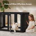 Soulbond Clear Acrylic Dog Playpen Indoor, 24 Inch, Black, 6 Panels