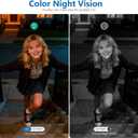 2K Security Camera Wireless Outdoor,Solar Powered WiFi Cameras for Home Security with Motion Detection,Color Night Vision(Spotlight),Instant Alert,2-Way Audio,Siren&SD/Cloud Storage,IP65,2.4GHz,2 Pack